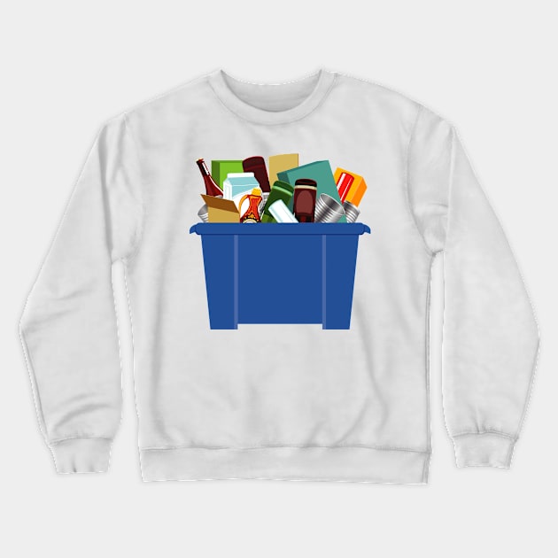 Recycling Bin Crewneck Sweatshirt by SWON Design